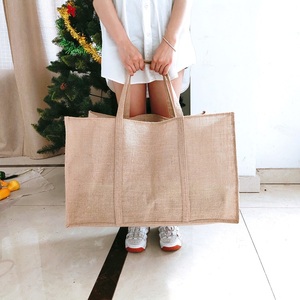 Borsa multicolore in Log di iuta rivestita in plastica con manico 60*40*30cm per lo <span class=keywords><strong>Shopping</strong></span> - Product Image 2
