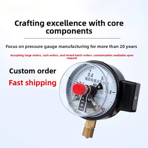 מד לחץ מגע חשמלי YXC-100 עמיד בפני זעזועים עם סיוע מגנטי -0.1-2.4MPa אחריות לשנה אחת לחץ מיוחד למשאבת כיבוי אש - Product Image 3