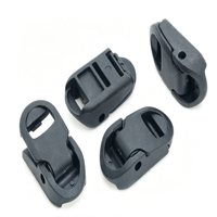 Boucles de serrage latérales en plastique noir à dégagement rapide, type pression, avec rainure interne, pour sacs à dos