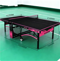 Table de ping-pong pliable double détachable, fournie directement par l'usine, en MDF de 25 mm, pour intérieur