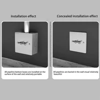 Boîtier de jonction mural universel de type 86 en acier inoxydable de luxe pour interrupteur et prise, montage en saillie, norme EU IP20, pour améliorations domestiques