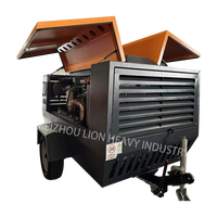 Kompresor Udara Sekrup 110KW 400CFM 12bar Mesin Cummins Berpendingin Udara untuk Pengujian Tekanan Pipa Proyek Pembersihan Pipa