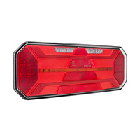 Feu arrière de camion multifonction LED combiné (stop/clignotant/feu arrière/feu de recul) avec feu de brouillard arrière pour camion et remorque