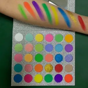 Organic Pastel 30 colors eyeshadow palette for Spring cosmetics Round eyeshadow DIY private label