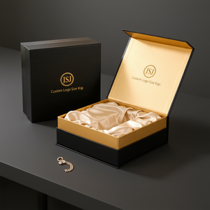 Custom Logo Size Eco-Friendly High-End Wigs Packaging <b>Box</b> Silk Satin Spot UV Luxury Rigid Magnetic Closure Business Boxes - Product Image 3