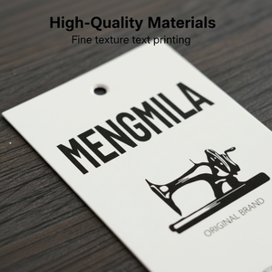 Étiquettes en papier recyclé de luxe pour vêtements, étiquettes suspendues personnalisées en relief, étiquettes suspendues en carton spécial pour vêtements, logo personnalisé - Product Image 4