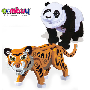 Educativos cartoon panda tiger conjunto de juguete conjunto bloques de construcción de espuma eva - Product Image 2
