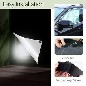 Blackout <b>Curtains</b> 59 X 39 Inches Self Adhesive Wall Mount Full <b>Light</b> Shading Decoration Thick Opaque Type - Product Image 4