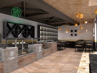 Meubles de bar rustiques pour restaurant, comptoir de café à vendre