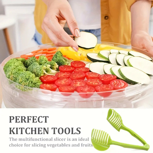 2025 nuevo diseño multifuncional acero herramientas de cocina de mano rebanador de frutas y verduras para naranja tomate huevo divisor Manual PP - Product Image 5