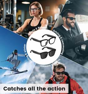 Ai แว่นตาอัจฉริยะ1080P HD สำหรับกล้องบลูทูธบันทึกวิดีโอแว่นตาควบคุมด้วยเสียงสำหรับกีฬากลางแจ้ง - Product Image 5