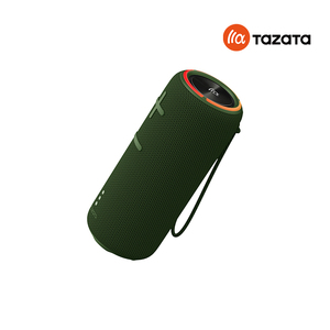 Enceinte sans fil Tazata 20W à basses profondes, étanche IPX7, verte, pour le camping et l'extérieur, avec double radiateur passif - Product Image 6
