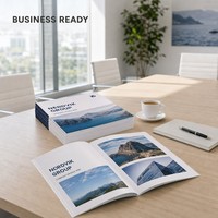 Brochure de profil d'entreprise OEM, impression A4, reliure collée, plastification, 20 pages, service de correction personnalisé, faible MOQ, livrets