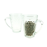 YC YCS-241 Verre à vin classique 250 ml 9 OZ avec poignée en verre, idéal pour le café, le vin, le thé, la bière et le lait