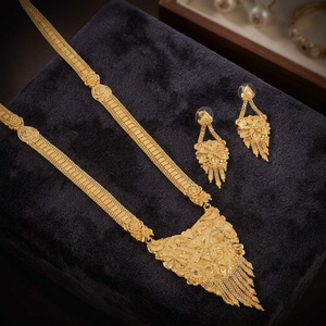 Joyería chapada en oro 14K 18K 24K de moda al por mayor, formando collares largos, joyería de diseño tradicional, joyería llena de oro de latón - Product Image 3