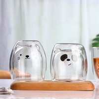 Verre transparent, verre à Double couche, transparent, résistant à la chaleur, tulipe à espresso murale, avec double paroi