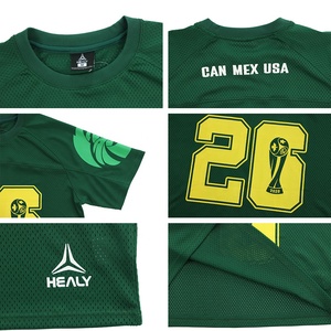 <span class=keywords><strong>Jersey</strong></span> Sepak Bola Retro Amerika Kustom HEALY untuk Pria, Kaos Crop Boxy, <span class=keywords><strong>Jersey</strong></span> Sepak Bola Vintage Berbahan Mesh Sublimasi - Product Image 4