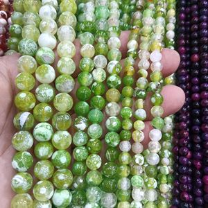 ลูกปัดอาเกตไฟดอกไม้ธรรมชาติขนาด6/8/10มม. ลูกปัดอัญมณีขัดเงาแบบหลวมมีรูตรงสำหรับการทำเครื่องประดับสร้อยข้อมือ DIY - Product Image 2
