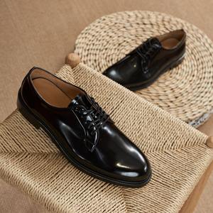 Zapatos Formales de Negocios para Hombre, Estilo Europeo, con Cordones, Punta Cuadrada, Decoración de Perlas, Derby de Lujo, Transpirables y Ligeros - Product Image 6