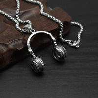 Collier Pendentif en Acier Inoxydable PVD Anti-ternissement, Accessoire Hip Hop pour DJ, Bijoux de Mode Raffinés pour Hommes, Vente en Gros