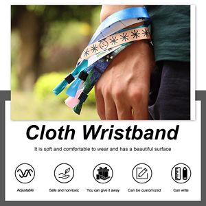 U-Meking RFID Chip pulsera tejida-Banda <span class=keywords><strong>de</strong></span> pago sin efectivo integrada para Festival Evento Merchant Booth al por mayor - Product Image 2