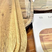 SMEG Acacia Houten Antibacteriële Schimmelwerende Massieve Snijplank 28x42x1,8cm voor Keuken Groenten Babyvoeding Fruitbereiding