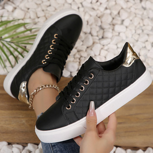 Scarpe da Corsa Bianche da Donna Explosions 2026 Nuova Versione Primavera-Autunno Stile Coreano Casual Sportive Piatte con Lacci in PU Evergreen - Product Image 4