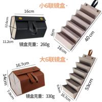 Étui de rangement pour lunettes de soleil et lunettes optiques en cuir PU fait main personnalisé, forme hexagonale et rectangulaire créative