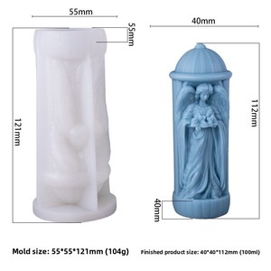 Dumo Saint hương liệu nến Silicone khuôn chân dung hình trụ khuếch tán quà tặng trang trí khuôn nhà máy bán hàng trự<span class=keywords><strong>c</strong></span> tiếp xuyên biên giới - Product Image 5