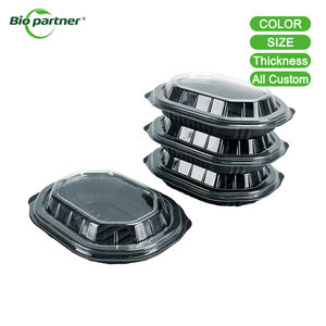 使い捨て可能な電子レンジ用プラスチックレストランボックス持ち帰り用フルーツ収納容器食事用ランチ弁当加熱式食品容器 - Product Image 6