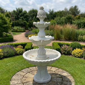 Fontaine d'eau colorée en résine traditionnelle, sculpture de jardin extérieure, design irrégulier fait main, montage au sol, installation facile - Product Image 1
