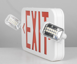 120-227vac ABS nhựa an toàn cháy nổ đôi Heads LED khẩn cấp <span class=keywords><strong>Exit</strong></span> Sign led Combo Lights với pin dự phòng - Product Image 5