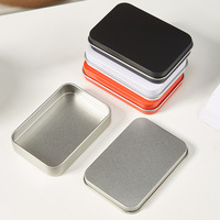 Emballage de boîte en métal rectangulaire de tailles multiples personnalisé avec bonne performance d'étanchéité mini boîte de cadeau de bonbon avec couvercle ouvert