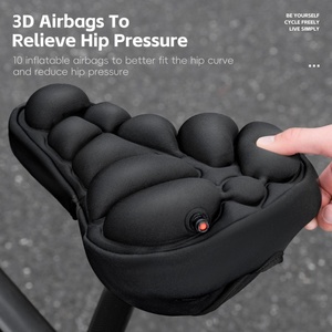 WEST BIKING inflable 3D <span class=keywords><strong>Airbag</strong></span> Road Bike Saddle Cover absorción de impacto transpirable asiento de <span class=keywords><strong>bicicleta</strong></span> funda de cojín - Product Image 2