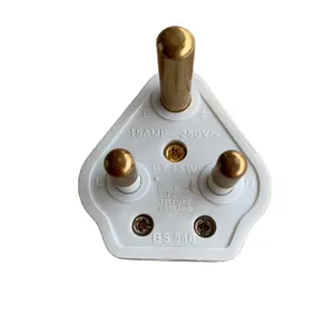 Britse Standaard Volledig Koperen 15A Adapter 3 Pin Plug 250V