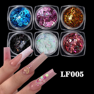 6 pièces/ensemble, poudre à paillettes pour ongles de 32 g, 192 couleurs, forme de diamant, paillettes holographiques métalliques, certifiées MSDS, décoration pour ongles - Product Image 5