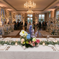 Centre de table de mariage de haute qualité, centre de table décoratif en fleurs artificielles en soie