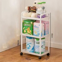 Chariot de beauté pour salon de coiffure, chariot de maquillage, chariot de spa, chariot de salon de manucure, chariot de rangement de cuisine, chariot utilitaire avec roues verrouillables