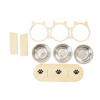 Support surélevé en bois pour gamelles d'animaux – Table d'alimentation pour chats, chiens et petits animaux