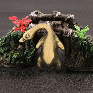 ตุ๊กตา<span class=keywords><strong>เป็ด</strong></span>ปักกิ่งทองเหลืองโบราณ ของตกแต่งบ้านและสำนักงาน ใช้เป็นที่ทับกระดาษหรือของประดับโต๊ะชงชา - Product Image 4