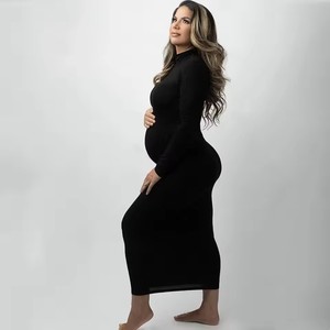 King Mcgreen Star Robe ajustée pour <span class=keywords><strong>femme</strong></span> <span class=keywords><strong>enceinte</strong></span> à col haut à manches longues Stretch Robe quotidienne pour <span class=keywords><strong>femme</strong></span> <span class=keywords><strong>enceinte</strong></span> en plein air - Product Image 5