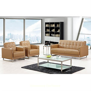 Foshan कारखाने फर्नीचर कमरे में रहने वाले कार्यालय रिसेप्शन इंतजार कर चमड़े के सोफे 1 + 1 + 3 सीट डिजाइन आधुनिक सोफा सेट - Product Image 5