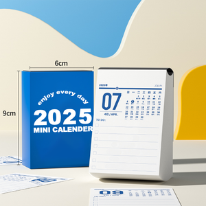 Tùy Chỉnh Mini Tear-Off Giấy Bàn Lịch 2025 Trung Quốc Túi Lịch Với Bảng Và Đồng Hồ Tính năng Advent In Ấn Lịch - Product Image 2