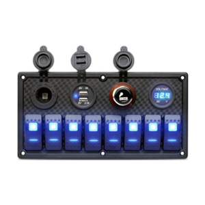 Carling Style Rocket White Dual USB Montaje en panel Impermeable LED Interruptor marino para uso industrial Certificado CQC - Product Image 1