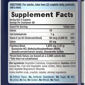 Sıcak satış ortak sağlık takviyeleri destek kıkırdak hareketlilik kemik yoğunluğu yetişkin için glukozamin kondroitin tabletler - Product Image 3