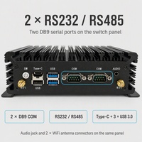 PC Industri Embedded Intel N100 N350 2*2.5G LAN 2*RS232/485 2*HD+DP Tiga Layar Win10 Linux Desain Tanpa Kipas