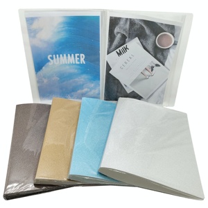 New Arrival Shiny High quality A4 paper plastic display book 20 pages clear pp file folder