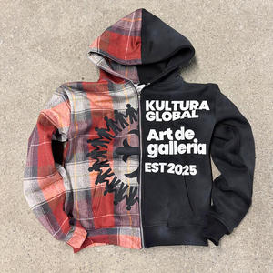 Sweat à capuche épais surdimensionné délavé à l'acide, étiquette personnalisée, lourd, 100% coton, sans cordon, imprimé, automne, anti-boulochage - Product Image 1