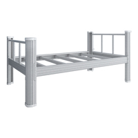 Prix d'usine en stock lit pour adultes cadre de lit pour dortoir avec deux lits superposés en fer Lit superposé