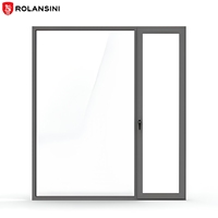 Ventana Abatible Horizontal de Doble Vidrio Templado Francés Rolansini con Marco de Aluminio y Apertura Superior